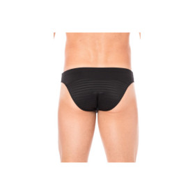 Slip noir rayé opaque et transparent 